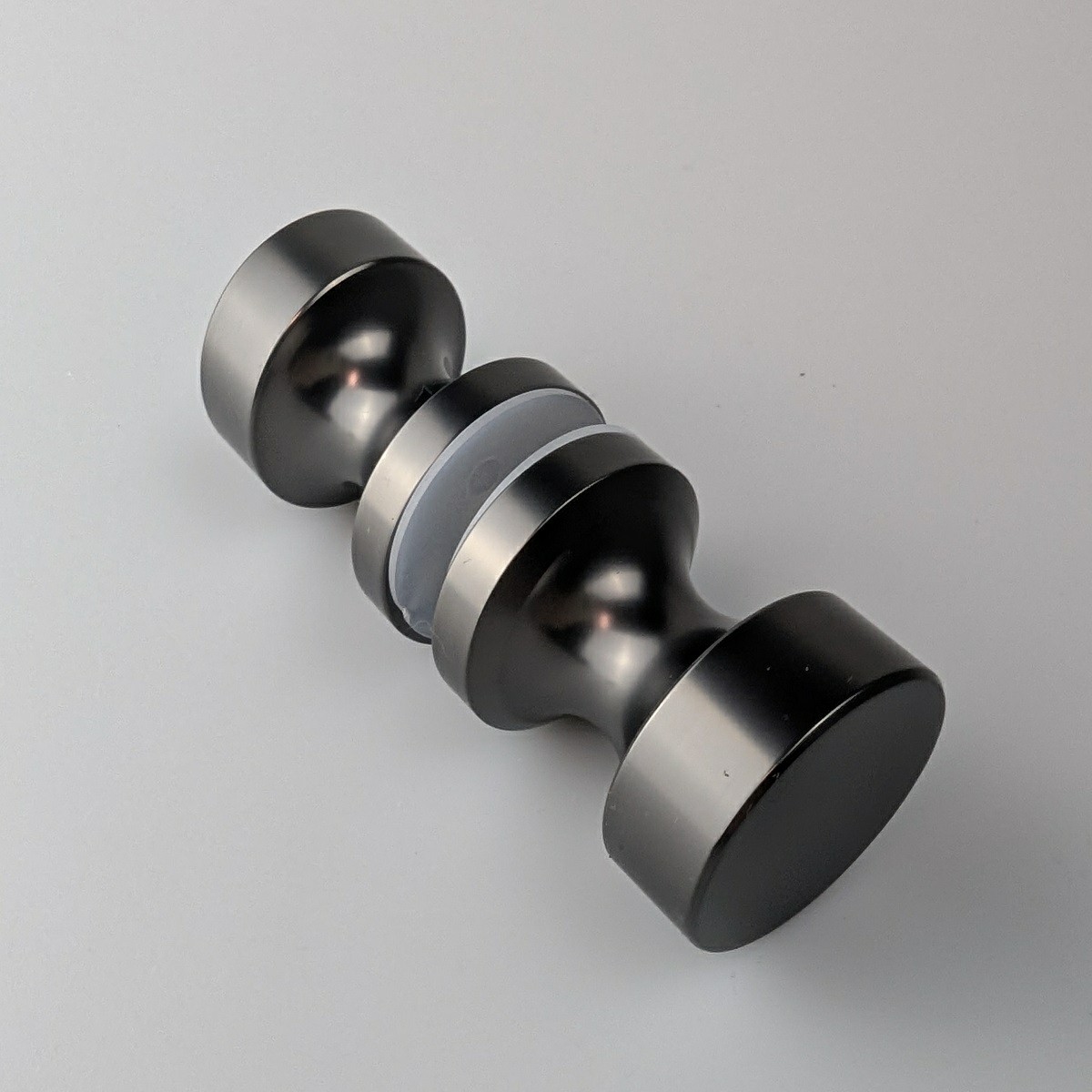 Double Pull Brass Knob - 32mm x 40mm - Gun Black Dumb Oil